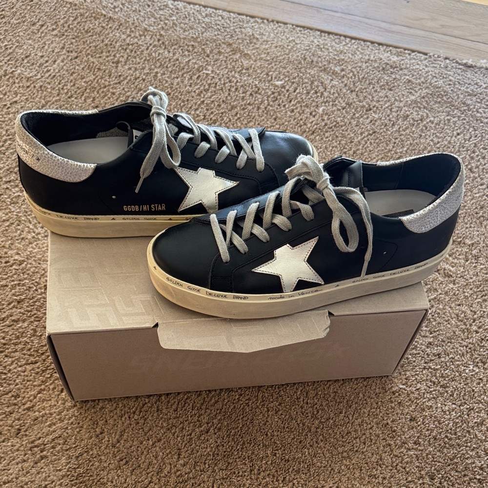 Golden Goose Black and White Star Sneakers